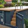 Piscina contenedor de 6,2 m x 2,5 m con bomba de calor