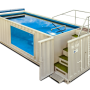 Piscina contenedor panorámica de 12 metros